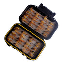 40pcs Fly Fishing Flies Kit Fishing Flies Dry Flies Assortment + Fly Box for Bass Salmon Trout Fish