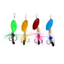 4Pcs Ice/ Fly Fishing Lures Bass Spoons Lures, Bass Trout Lures Hard Metal Spoon Baits Spinnerbaits