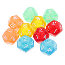 10pcs 12 Sided Dice D12 Polyhedral Dice for Dungeons and Dragons Game Role Playing Game
