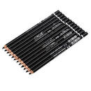 12 Pieces Black Waterproof Eye Shadow Lip Liner Eyeliner Pencil Pen Makeup