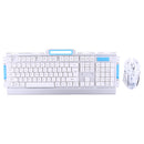 2.4GHz Wireless Keyboard & Mouse for Laptop with Multimedta Hot Keys White
