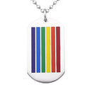 Stainless Steel Dog Tag Rainbow LGBT Lesbian Charms Gay Pride Transgender Pendant Necklace