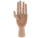 Wooden Art Mannequin Hand Model - Sectioned Articulated Flexible Fingers Manikin Hand Figure for Sketching Painting Mold - Left Hand