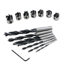 Three Pointed HSS Countersink Drill Bits Chamfering Tool Set for Woodworking