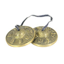 Exquisite 1 Pair Brass Carved om mani padme hum Cymbal Chinese Gong Tibetan Meditation Tingsha