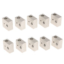 10Pcs Aluminum Heater Block for Makerbot MK7 MK8 V6 3D Printer Hot end 20x20x10mm MK8 Pack of 10