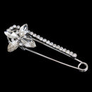 Stylish Sparkle Crystal Safety Pin Brooch Clip in for Scarf Coat Gown Jewelry Gift Women Girls Silver