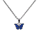Lady Emotional Change Color Temperature Feeling Necklace Butterfly Pendant