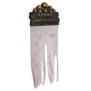Horror Five Skulls Door Curtain with Blood Stain for Halloween Party Hanging Decor