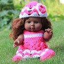 30cm Realistic Baby Doll Vinyl Newborn Girl Doll Wearing Sleeveless Dress
