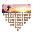 Rustic Dandelion Wood Reminder Calendar Plaque Birthday Party Hanging Sign