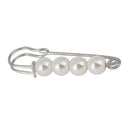 Elegant Faux Pearl Safety Pin Brooch Pin Clip For Ladies Scarf Coat Gown