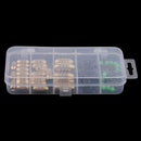 69pcs/box Brass Fishing Weights Sinkers Split Rings Jig Hooks Duolock Snaps Luminous Beads Set