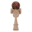 Black/Orange Crackle Paint Traditional Kendama Ball Kids Educational Toy Xmas Gift