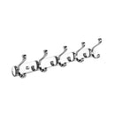 Stainless Steel 5-Hook Wall Hanger Coat Hat Clothes Robe Holder Home Bedroom Bathroom Clothes Towel Hanging Rack