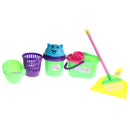 6 Pieces Pretend Play Toy, Cleaning Play Set Housekeeping Set, Mop, Bucket, Bathtub, Dustpan and Broom For Kids