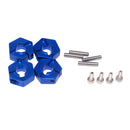 4 Pieces Aluminum 5.0 Wheel Hex 12mm Drive Hubs Pins&Screws for HSP HPI Racing 1/10 RC Car