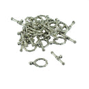 20 Sets Tiwsted Clasp Toggle Findings Jewelry Making for Necklace Bracelet Clasp Making Repair Design