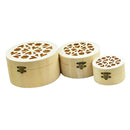 3Pcs Flower And Flower Hollow Pattern Cap Plain Wood Jewelry Case Storage Box Memorial Keepsake Box Gift for Women Men