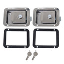 2pcs Paddle Lock Stainless Steel Flush Lock Recessed Mount Latch Door Lock