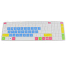 Rubber Keyboard SKin Cover Guard Film Protector for HP Pavilion 15Â‘Â’ White&Blue