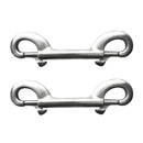 2pcs Scuba Dive 4" 316 Marine Stainless Steel Double Ended Snap Bolt Clip Trigger Hook