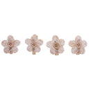 Hessian Burlap Flowers Burlap Lace Plum Flowers with Buckle for Christmas Wedding Bridal Decoration-4pcs