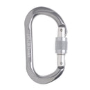 24KN Oval Screw Lock Aluminum Alloy Rock Climbing Snap Carabiner CE Approved for Outdoor Mountaineering Rescue Rappelling