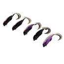 5pcs Artificial Curly Tail Fishing Lures Silicone Fishing Baits Bass Blackfish Catfish 7.5 cm/5g