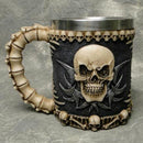 Creative Skull Mug Stainless Steel Drinkware Skeleton Resin Halloween Gift