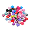 50 Pieces Colorful Flatback Fabric Covered Button Scrapbooking for DIY Craft