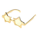 Novelty Shiny Gold Plastic Five-point Star Shaped Sunglasses for Kids