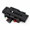 577 Connect Adapter Sliding QR Plate 504Plong for Manfrotto 502HD Black