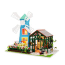 DIY Handcraft Miniature Project Wooden Dolls House Amsterdam Windmill Greenhouse Gift
