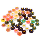 50 Pieces Assorted Daisy Resin Flatback Embellishment for DIY Hair Accessories Crafts