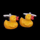 1 Pair Fashion Lovely Yellow Ducky Cufflinks Mens Shirt Jewelry Ornaments