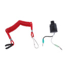Universal Boat Engine Motor Push Button Kill Stop Switch and Lanyard Set Kit