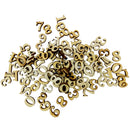 100 Pieces Blank Unfinished Wooden 0-9 Arabic Number Scrapbooking Embellishments for Kids Games