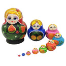 Set of 10PCS Strawberry Printed Wooden Blank Russian Nesting Dolls Babushka Matryoshka Stacking Doll Kids Crafts