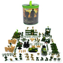 90 Pieces Army Men Playset 5cm Soldier Action Figures with Tanks Planes Flags & More Accessories Army Base Model Toy