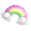 Large Smile Face Cloud Rainbow Aluminum Foil Helium Balloon 91 x 61 cm