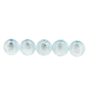 Pack of 5PCS Foil Inside Coloured Glaze Glass Beads For Jewelry Necklace Bracelet DIY Making Accessories 12mm Lake Blue