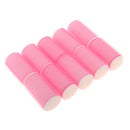 10pcs Hair Roller Curlers Grip Cling Styling Curling Tool Set Salon DIY Accessory Pink