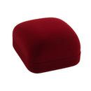 Square Shaped Velvet Ring Jewelry Display Holder Earring Pendant Storage Box Wedding Engagement Christmas Supplies Wine Red