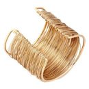 Punk Cool Open Wire Bracelet Bangle Wide Bracelet Gold Fashion Jewelry Gifts