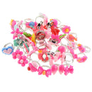 50pcs Metal Adjustable Ring Children Kids Girls Cartoon Fruit Finger Rings