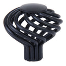 Set Of Spiral Cage Cabinet Door Window Cupboard Knob With Mounting Screw Black