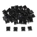 50pcs Plastic Double Hole Cord Locks Spring Toggle Stopper for Shoelaces Bag