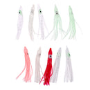 10 Pieces Squid Lure Soft Baits Octopus Squid Skirt Lure Sea Fishing Vivid and Lifelike