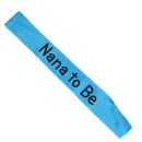 Satin Ribbon Nana To Be Writing Sash Baby Shower Party Supplies Blue